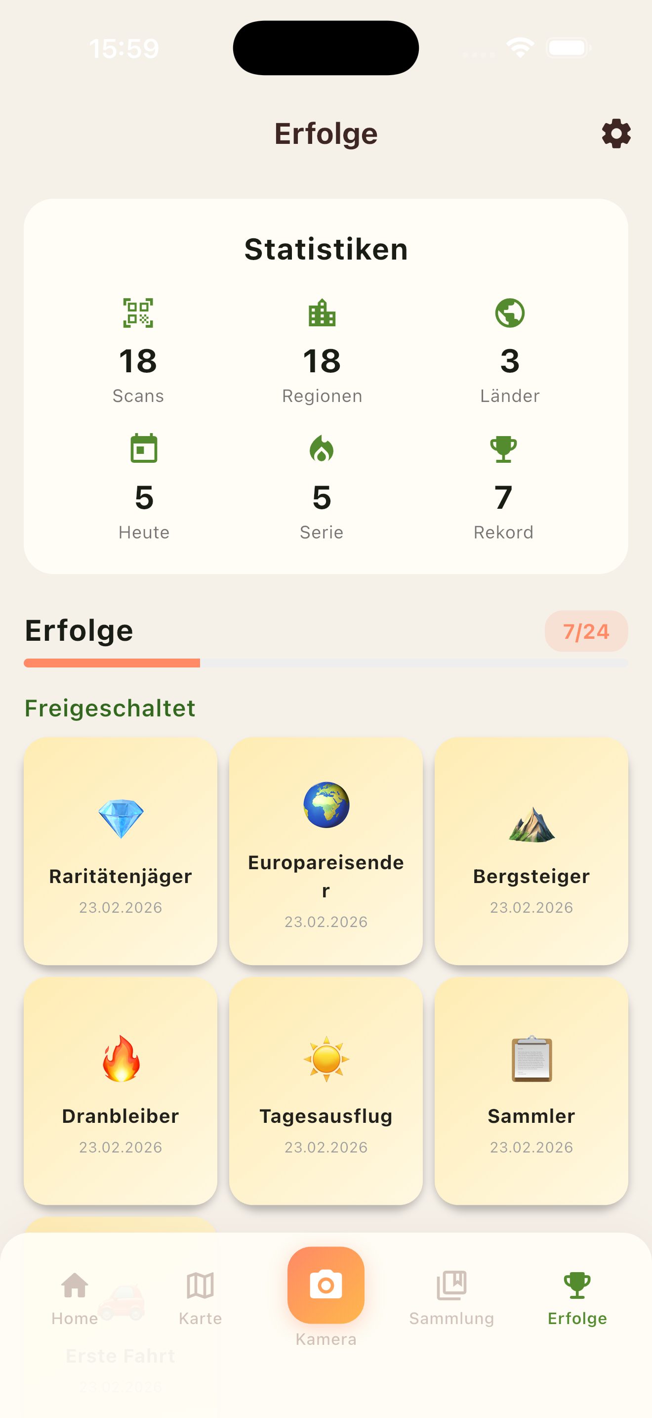 Erfolge und Statistiken
